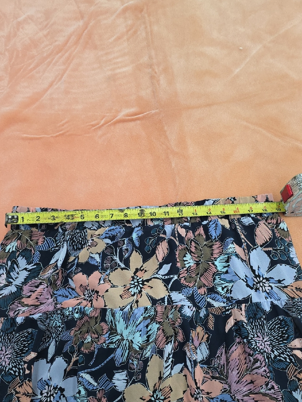 Mark brand. Floral Maxi Skirt in Navy, Pink, Lilac, and Tan - Picture 6 of 6